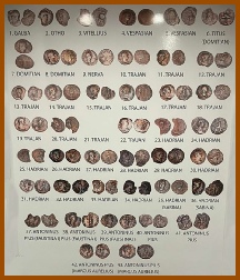 Roman Coins display CU